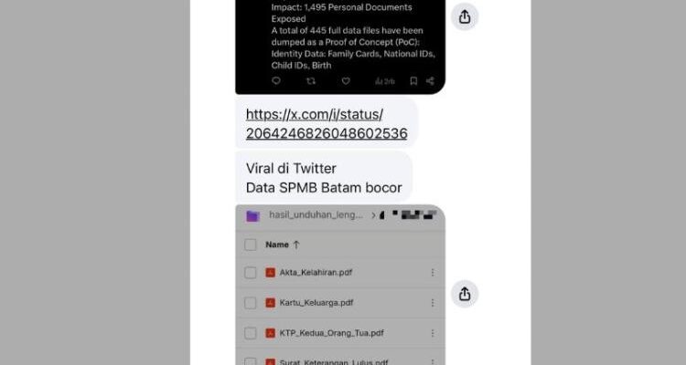 Sistem Penerimaan Siswa di Batam Diselidiki Usai Dugaan Kebocoran Ribuan Dokumen