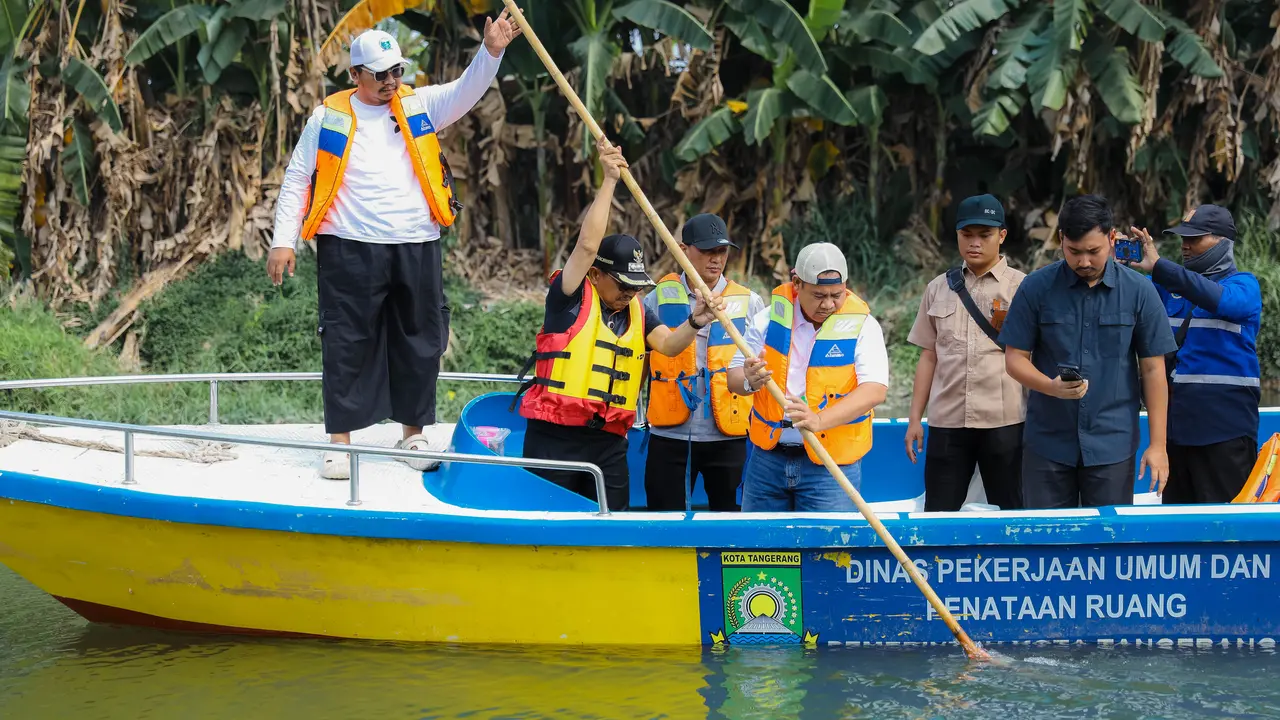 Debit Sungai Cisadane Menyusut akibat Kemarau, Warga Tangerang Diminta Hemat Air